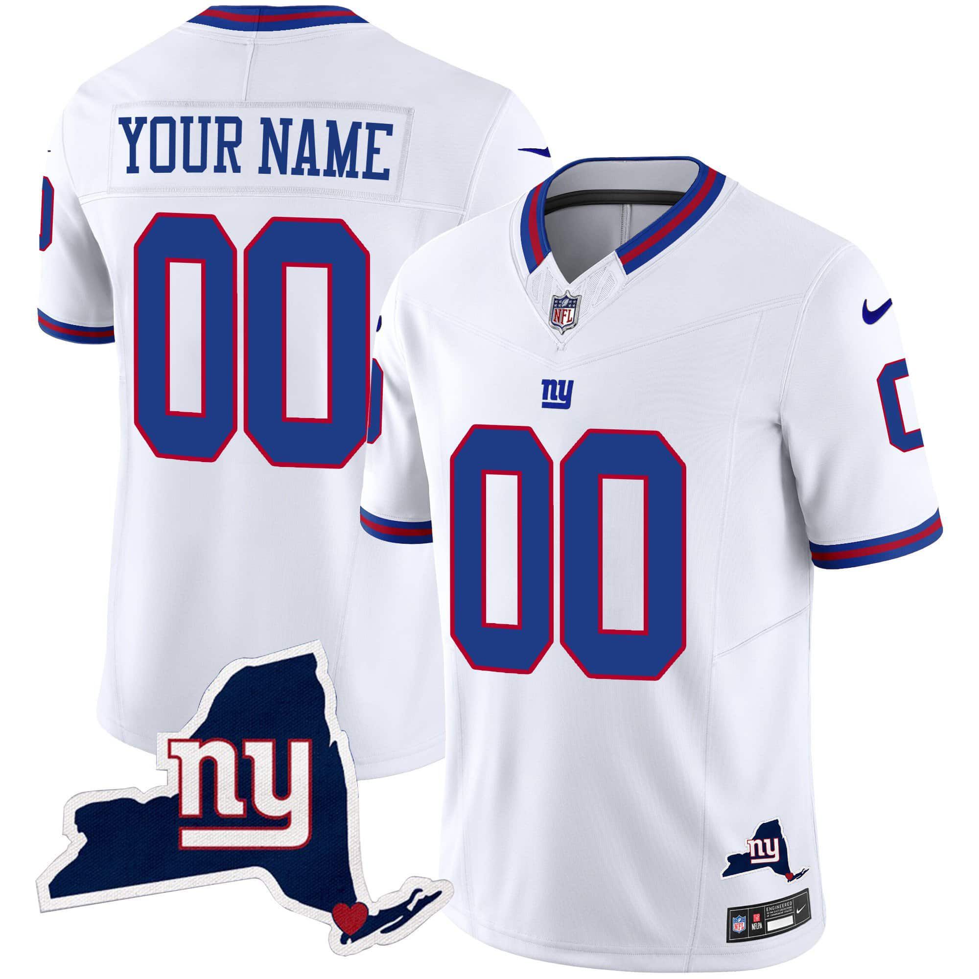 Men New York Giants White 2024 Nike Map Patch Limited Custom NFL Jersey->indianapolis colts->NFL Jersey